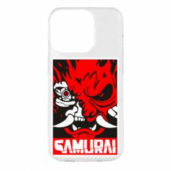 Чехол для iPhone 14 Pro Poster samurai Cyberpunk - PrintSalon