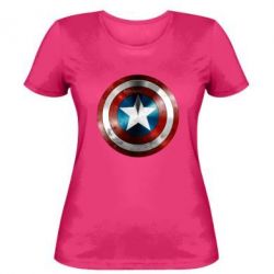 Женская футболка Потертый щит - PrintSalon