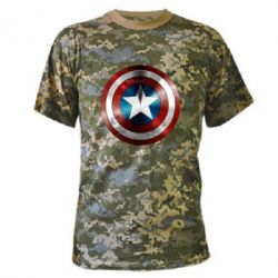 Камуфляжная футболка Потертый щит - PrintSalon
