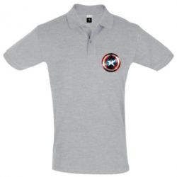 Мужское поло Потертый щит - PrintSalon