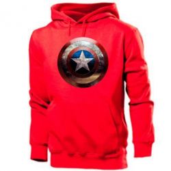 Чоловіче худі Потрісканий щит Капітана Америка - PrintSalon