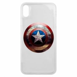 Чохол для iPhone Xs Max Потрісканий щит Капітана Америка - PrintSalon