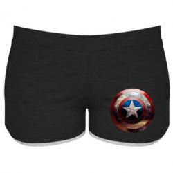 Жіночі шорти Потрісканий щит Капітана Америка - PrintSalon