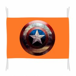Прапор Потрісканий щит Капітана Америка - PrintSalon