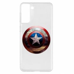 Чохол для Samsung S21+ Потрісканий щит Капітана Америка - PrintSalon