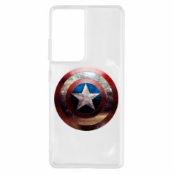Чохол для Samsung S21 Ultra Потрісканий щит Капітана Америка - PrintSalon