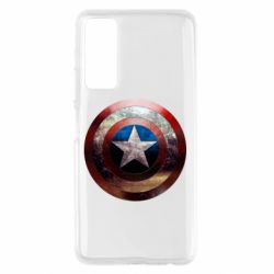 Чохол для Huawei P Smart 2021 Потрісканий щит Капітана Америка - PrintSalon