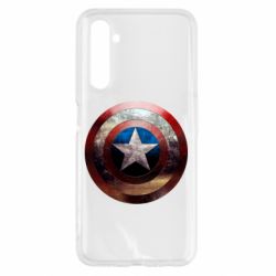 Чохол для Realme 6 Потрісканий щит Капітана Америка - PrintSalon