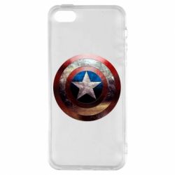 Чохол для iphone 5/5S/SE Потрісканий щит Капітана Америка - PrintSalon