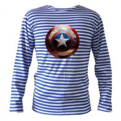 Тільник з довгим рукавом Потрісканий щит Капітана Америка - PrintSalon