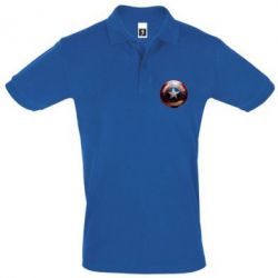 Мужское поло Потрісканий щит Капітана Америка - PrintSalon