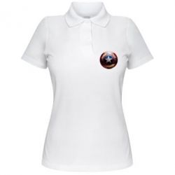 Жіноче поло Потрісканий щит Капітана Америка - PrintSalon