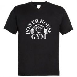 Чоловіча футболка з V-подібним вирізом Power House Gym - PrintSalon