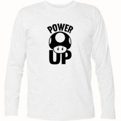 Футболка з довгим рукавом Power Up Маріо гриб - PrintSalon