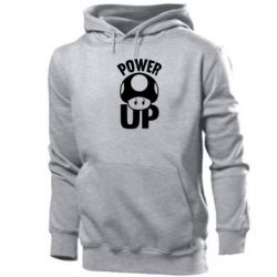 Мужское худи Power Up гриб Марио-PrintSalon Мужское худи Power Up гриб Марио