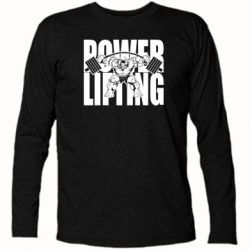Футболка с длинным рукавом Powerlifting logo - PrintSalon