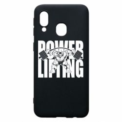 Чехол для Samsung A40 Powerlifting logo - PrintSalon