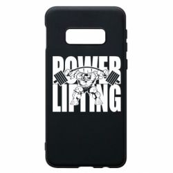 Чехол для Samsung S10e Powerlifting logo - PrintSalon