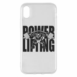 Чехол для iPhone X/Xs Powerlifting logo - PrintSalon