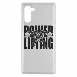 Чехол для Samsung Note 10 Powerlifting logo - PrintSalon