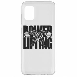 Чехол для Samsung A31 Powerlifting logo - PrintSalon