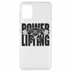 Чохол для Samsung A51 Powerlifting logo-PrintSalon Чохол для Samsung A51 Powerlifting logo