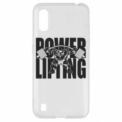 Чехол для Samsung A01/M01 Powerlifting logo - PrintSalon