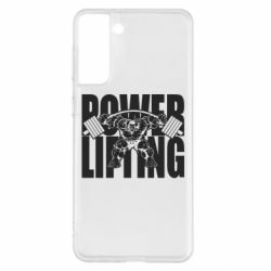 Чехол для Samsung S21+ Powerlifting logo - PrintSalon