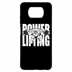 Чехол для Xiaomi Poco X3 Powerlifting logo - PrintSalon