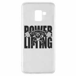 Чехол для Samsung A8+ 2018 Powerlifting logo - PrintSalon