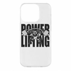 Чехол для iPhone 14 Pro Powerlifting logo - PrintSalon