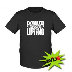 Детская футболка Powerlifting logo - PrintSalon