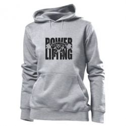 Женское худи Powerlifting logo - PrintSalon