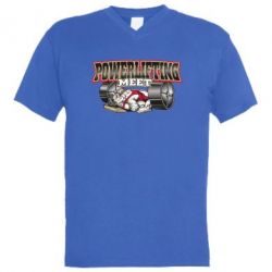 Мужская футболка  с V-образным вырезом Powerlifting Meet - PrintSalon
