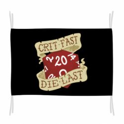 Флаг Crit fast - die last - PrintSalon