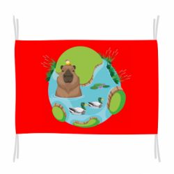 Флаг Капибара в воде - PrintSalon
