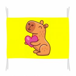 Флаг Капибара сердечко - PrintSalon