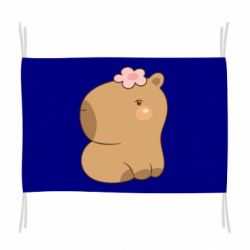 Прапор Капібара з квіткою - PrintSalon