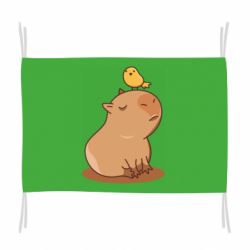 Флаг Капибара с птичкой - PrintSalon