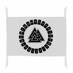 Флаг Scandinavian Runes And Walknut - PrintSalon