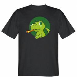 Мужская футболка Stedman Праздничный динозавр - PrintSalon