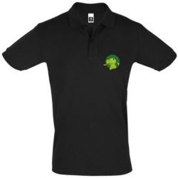 Мужское поло Праздничный динозавр - PrintSalon