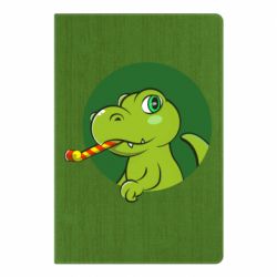 Блокнот с принто Праздничный динозавр - PrintSalon
