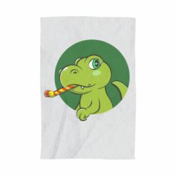 Полотенце с принтом Праздничный динозавр - PrintSalon