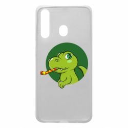 Чехол для Samsung A60 Праздничный динозавр - PrintSalon