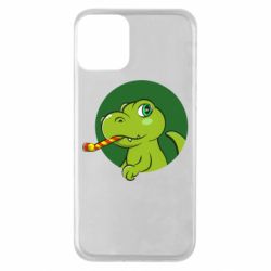 Чехол для iPhone 11 Праздничный динозавр - PrintSalon