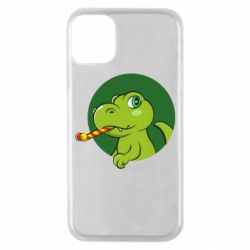 Чехол для iPhone 11 Pro Праздничный динозавр - PrintSalon