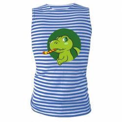 Майка-тельняшка Праздничный динозавр - PrintSalon