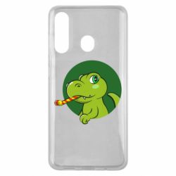 Чехол для Samsung M40 Праздничный динозавр - PrintSalon