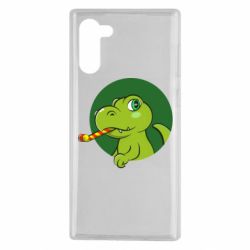 Чехол для Samsung Note 10 Праздничный динозавр - PrintSalon